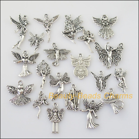20Pcs Antiqued Silver Tone DIY/ Lovely Angel Mixed Charms Pendants ► Photo 1/4