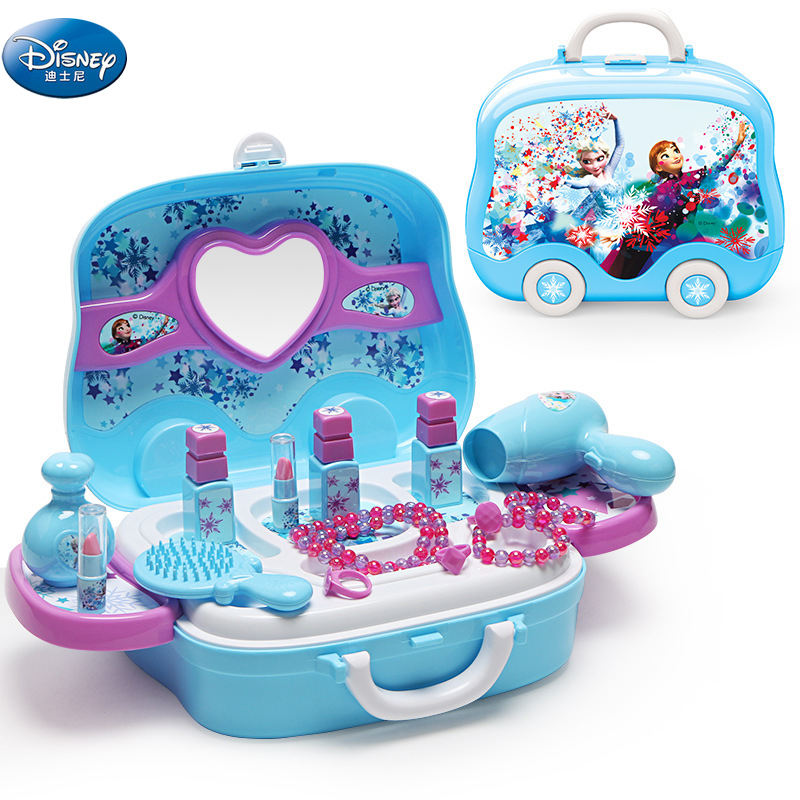 FREE SHIPPING Disney Frozen Elsa And Anna Makeup Set Fashion Dresser Toy Beauty 