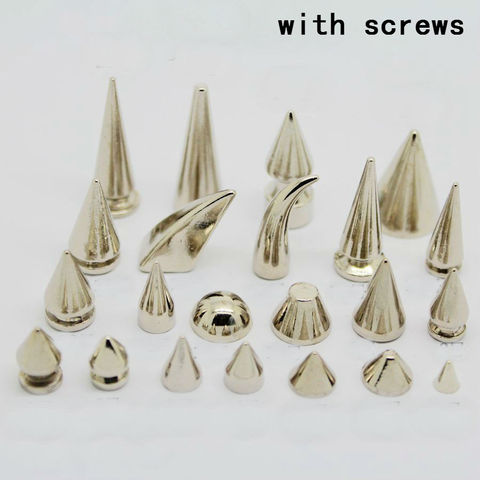 All Kinds of Silver Bullet Spikes Rivets For Leather Punk Studs and Spikes  For Clothes Thorns Patch Tachas Para Ropa Remaches - Price history & Review