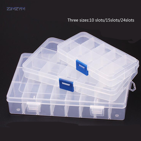 1PC New 24 Slots Cells Portable Jewelry Tool Box Container Ring Electronic Parts Screw Beads Component Storage Box ► Photo 1/6