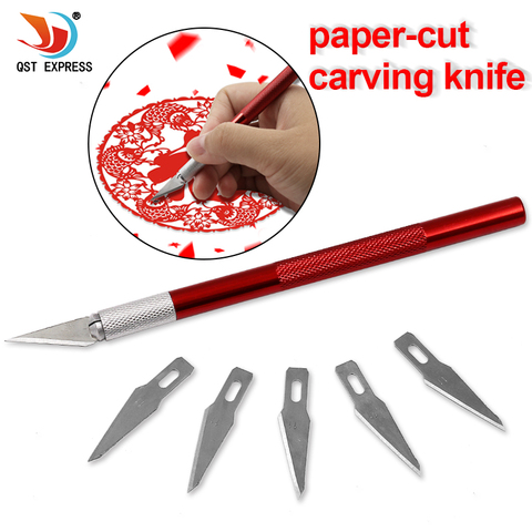 6 Blades Craft Artwork Engraving DIY Cutter Set Model Repairing Multipurpose Sculpture Scalpel Carving Knife ► Photo 1/6