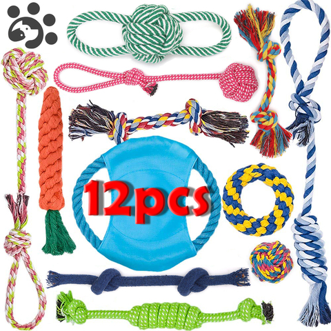 Dog Rope Toy Interactive Toy for Large Dog Rope Ball Chew Toys Teeth Cleaning Pet Toy for Small Medium Dogs Pet Products TY0116 ► Photo 1/6