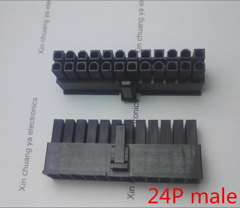 5557 4.2mm black 24P 24PIN male for PC computer ATX motherboard power connector plastic shell Housing ► Photo 1/1