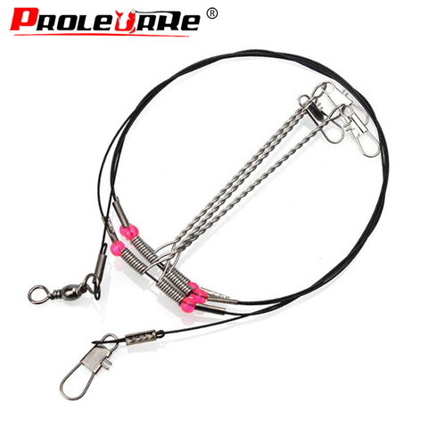 Proleurre Stainless Steel Fishing Rigs Wire Leader Rope Line Swivel String Hooks Balance Bracket Fishing Tackle Accessories ► Photo 1/6