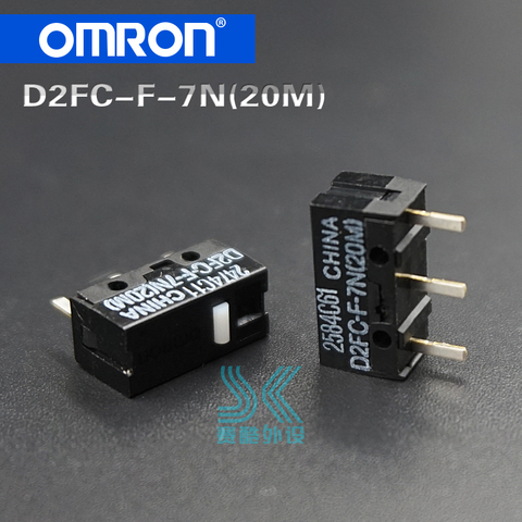 OMRON micro switch D2FC-F-7N 20M suitable for the 10M 50M button of Steelseries Logitech G403 G603 G703 mouse 2pcs/Lot ► Photo 1/2