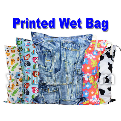 [Littles&Bloomz] Washable Reusable Cloth Diaper Wet Nappy Bag / Waterproof Swim Sport Travel Carry bag/ Big Size:40X30cm ► Photo 1/6