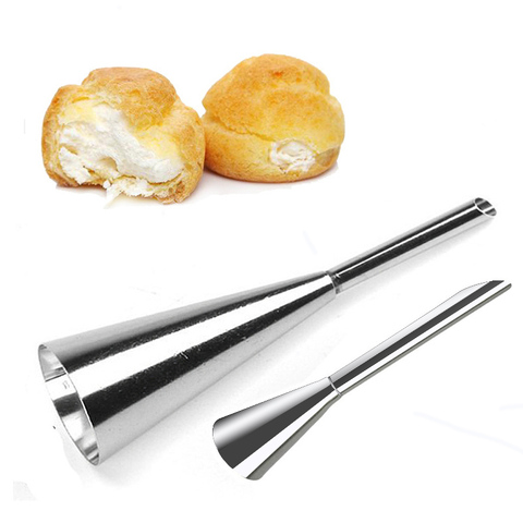 2Pcs Icing Piping Tips Pastry Puff Cream Cake Nozzle Stainless Steel Cake Cupcake Puffs Injection Tool Cake Decorating Nozzles ► Photo 1/1