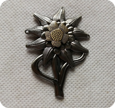 WW2 German Army ELITE Edelweiss Mountain Troops HAT BADGE ► Photo 1/4