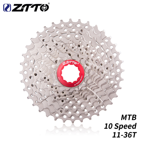 ZTTO MTB 10s Freewheel 10 Speed Cassette 11-36T Silver Steel Flywheel for Parts Cycling Mountain Bike Bicycle Part ► Photo 1/6