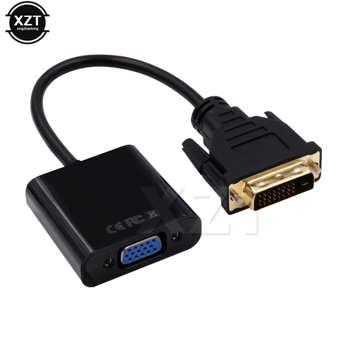 Full HD 1080P DVI-D to VGA Adapter 24+1 25Pin Male to 15Pin Female Cable Converter for PC Computer HDTV Monitor Projector ► Photo 1/4