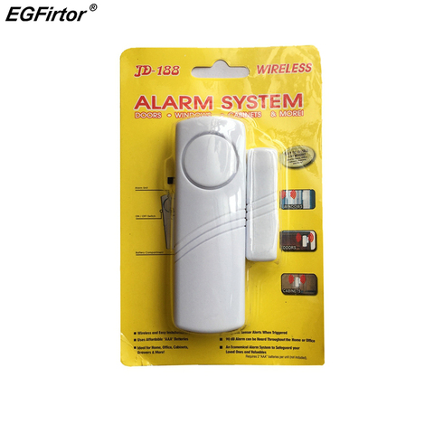 Independent Wood Door Alarm Sensor Window Detector With 90Db Buzzer Burglar Security Alarm System AAA Battery ► Photo 1/6