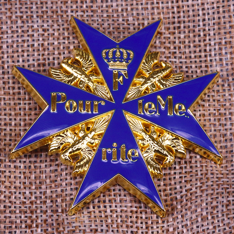 Germany gold blue max medal Highest Order of Prussia Merit Deutschland replica badge crown eagle brooch ► Photo 1/3