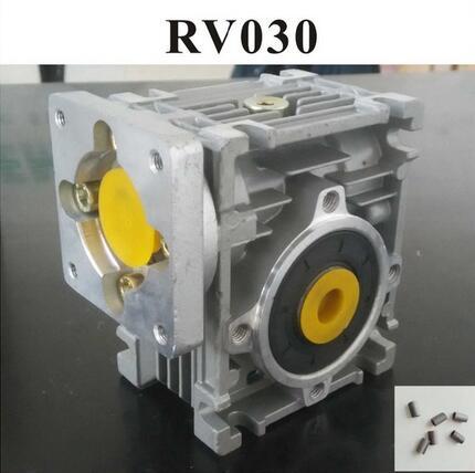 5:1 to 80:1 Worm Reducer RV030 Worm Gearbox Speed Reducer With Shaft Sleeve Adaptor for 8mm Input Shaft of Nema 23 Motor ► Photo 1/3