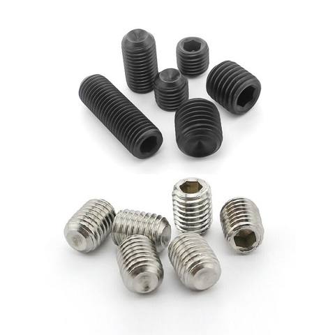 M3 304 Stainless Steel Hex Socket Set Screws with Cup Point Grub Screws DIN916 