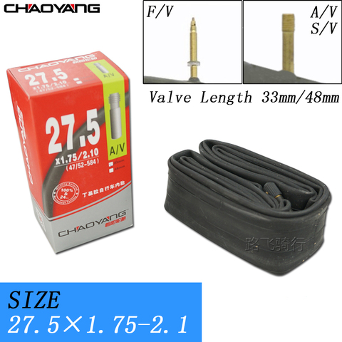 Durable American French Schrader Valve Bicycle Tire Mountain 27.5 inches Bike Cycle Inner Rubber Tube Tyre 1.75-2.125 AV SV FV ► Photo 1/6
