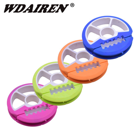 1Pcs Silicone Plastic Fishing Line Plate Fishing Winding Line Board 12cm Carp Lure Trace Wire Leader Swivel Fishing Tackle Box ► Photo 1/6