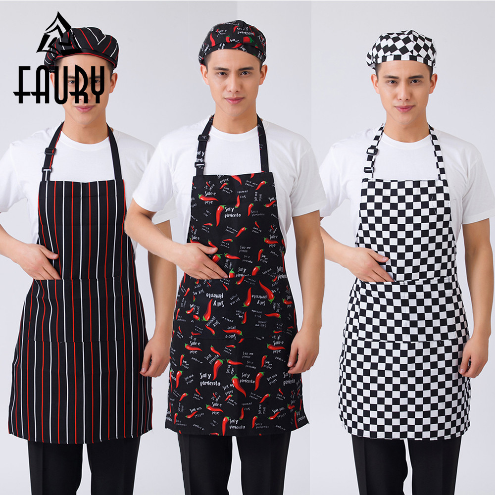 Unisex Striped Plaid Graphic Print Adjustable Halter Neck Home Kitchen  Cooking Wear Aprons Restaurant BBQ Cafe Chef Work Aprons - Price history &  Review, AliExpress Seller - FAURY Official Store