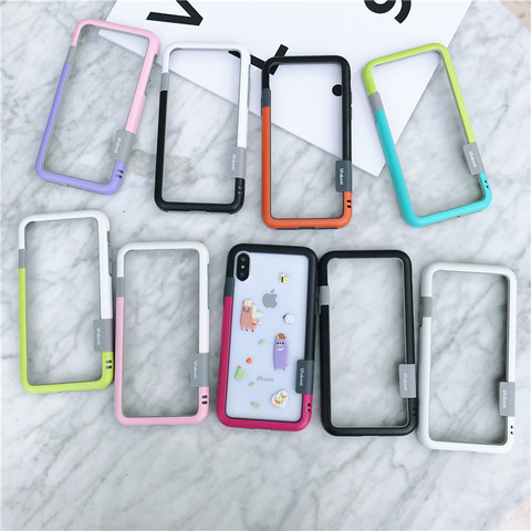 Fashion Soft TPU frame Bumper For iPhone X XR XS MAX Phone Buckle Frame For iphone 6 6s 7 8 Plus 11 Pro Max Phone Case Cover ► Photo 1/6