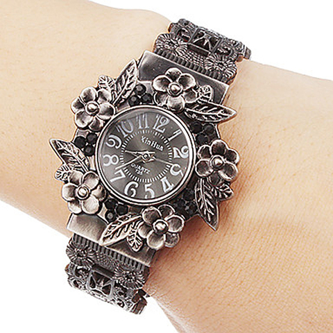 Pulsera Hombre 2022 XINHUA Stainless Steel Dial Quartz Wristwatches for Women Fashion Bracelet Watches Flower Quartz Watch ► Photo 1/5