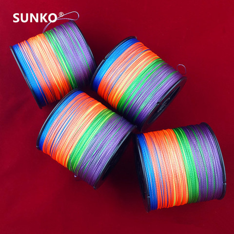 Enough 500M SUNKO Brand 8 10 15 20 25 30 35 40 50 60 70LB Super Strong Japanese colorful Multifilament PE Braided Fishing Line ► Photo 1/1