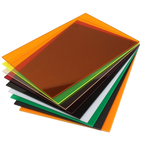 Glossy Black Acrylic Sheet Board Organic Glass Polymethyl Methacrylate 1mm  3mm 8mm Thickness 200*200mm