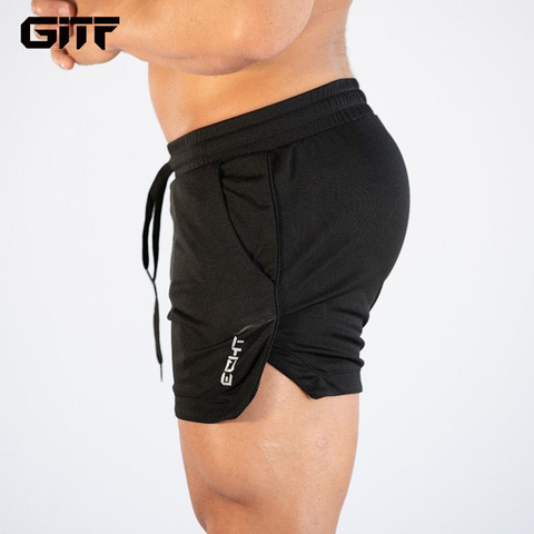 GITF Mens Gym Training Shorts Men Sports Casual Clothing Fitness Workout Running Grid quick-drying compression Shorts Athletics ► Photo 1/6