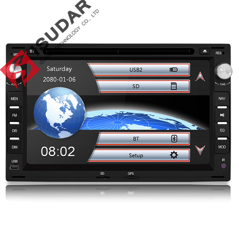 Isudar Car Multimedia Player GPS 2 Din 7 Inch For VW/Volkswagen/PASSAT/B5/MK5/GOLF/POLO/TRANSPORTER Radio fm BT 1080P Ipod Map ► Photo 1/4