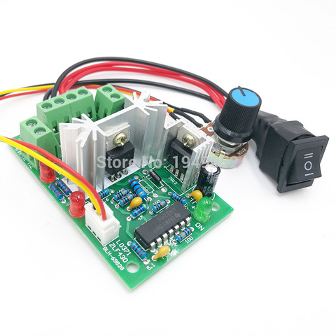 10V 12V 24V 36V PWM DC controller with Positive inversion switch PWM DC controller for DC motor speed controller 150W ► Photo 1/5