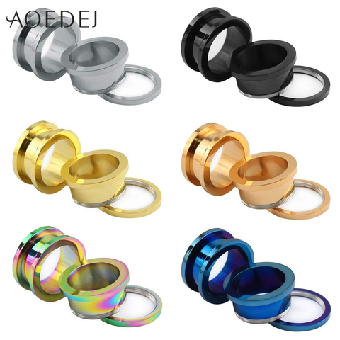 AOEDEJ 2-30mm Stainless Steel Ear Tunnels Plugs Gauges Piercing Jewelry Ear Stretchers Expander Plugs and Tunnels 00g 8mm 10mm ► Photo 1/6