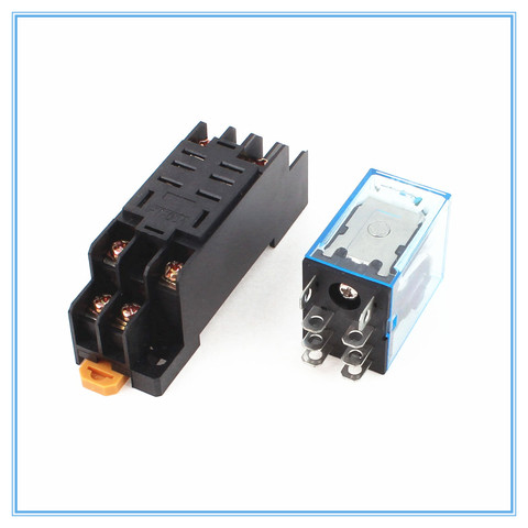 220/240V AC 10A 8PIN Coil Power Relay DPDT LY2NJ HH62P HHC68A-2Z With Socket Base ► Photo 1/1