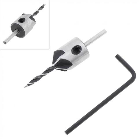 2pcs/set 3mm Universal HSS Carpentry Countersink Drill High Speed Steel Drill Bit + Wrench Woodwork ools Suitable for Drill Bit ► Photo 1/6