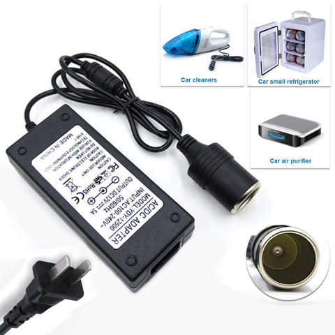 US EU Plug 220V to 12V Power Adapter Portable  Automotive Cigarette Lighter Output and overheat protection Converter Inverter ► Photo 1/6