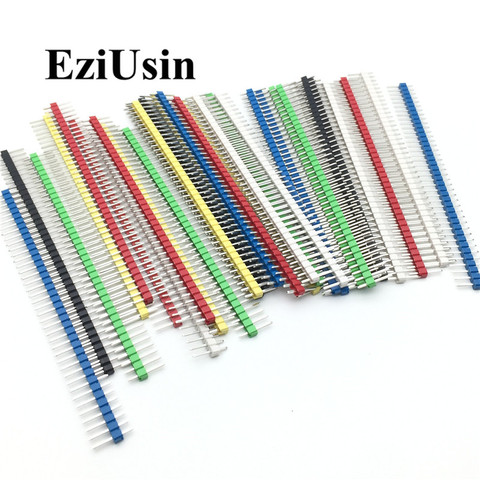 Red Blue Yellow White Green Breakable Pin Header 40p 2.54mm Single Double Row Male Header Connector Kit PCB Strip for Arduino ► Photo 1/2
