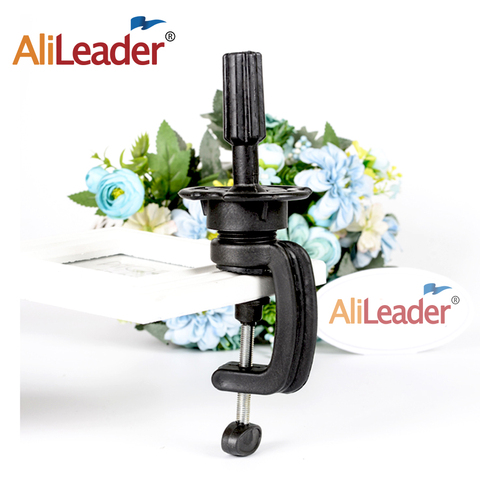 Black Adjustable Wig Stand Holder For Mannequin Training Head 1 Piece Wholesale Desk Table Clamp Stand ► Photo 1/6