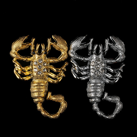 2 Gold 3D Metal Scorpions Car Badges Stickers for Ford Fiesta Focus Mondeo ST RS