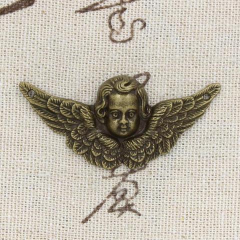 10pcs Charms Angel Cupid 50x23mm Handmade Craft Pendant Making fit,Vintage Tibetan Bronze Silver color,DIY For Bracelet Necklace ► Photo 1/3