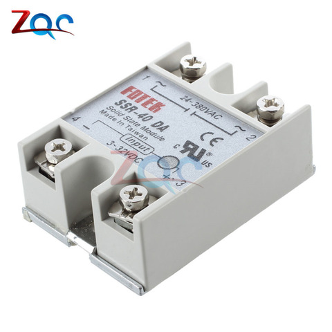 Solid state Relay SSR-10DA SSR-25DA SSR-40DA SSR-50DA 10A 25A 40A 50A actually 3-32V DC TO 24-380V AC SSR 10DA 25DA 40DA 50DA ► Photo 1/6