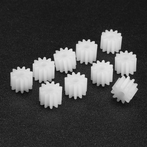 Uxcell 10Pcs 9/11 Teeth 092/112A Plastic Shaft Gear 2mm Hole Diameter 5 x 5.5/5 x 6.5mm Toy Accessories for DIY Car Robot Motor ► Photo 1/6