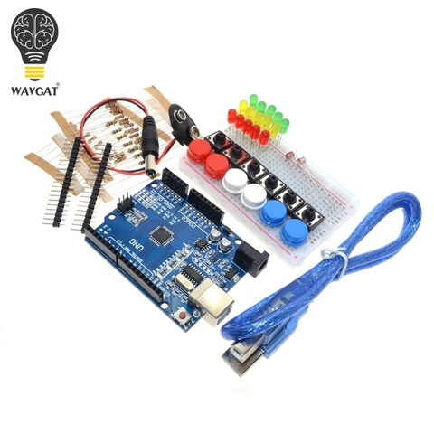 Smart Electronics Integrated Starter Kit UNO R3 mini Breadboard LED jumper wire button kit compatile ► Photo 1/6