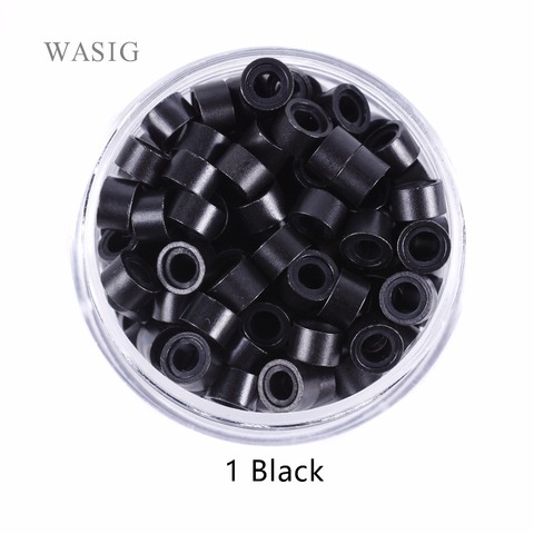 1000Pcs 5mm Silicone Lined Micro Rings Links Beads for I Tip Hair Extension Tools . 9 Colors Optional ► Photo 1/6