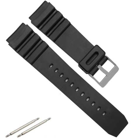 1pcs Watchband Silicone Rubber Band Men Sports Diving Black Strap For CASIO Replace Electronic Wristwatch Belt Watch Accessories ► Photo 1/1
