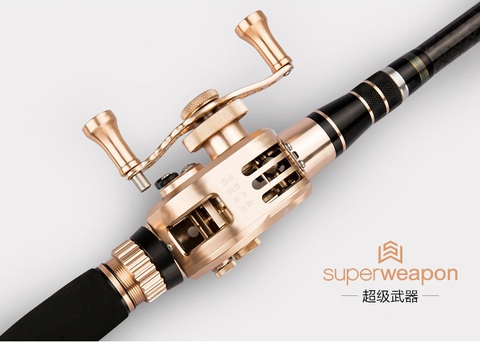 new Hollow Rod superweapon 46T high carbon rod 3.6 -7.2m through line rod with Aluminum fishing reel Fast closing line Ultimate ► Photo 1/6