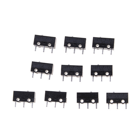 10 Pcs D2FC-F-7N Micro Switch For Mouse Replacement Substitute Tested ► Photo 1/6