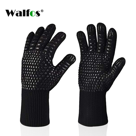 WALFOS Extreme Heat Resistant BBQ Gloves Grill Gloves Cooking Glove Oven mitt for kitchen baking tools ► Photo 1/6