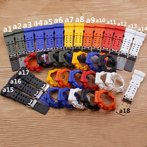 Watch Accessories For Casio GSHOCK GA-110 GA-100 GBA400 700 Two-color Multi-color Mixing Strap Men's Women's Watch Strap ► Photo 1/6