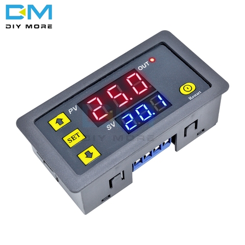 W1018  DC 12V Timing Delay Relay Module Cycle Timer Digital LED Time Dual  Display Thermolator With Swtich Case Instruments ► Photo 1/6