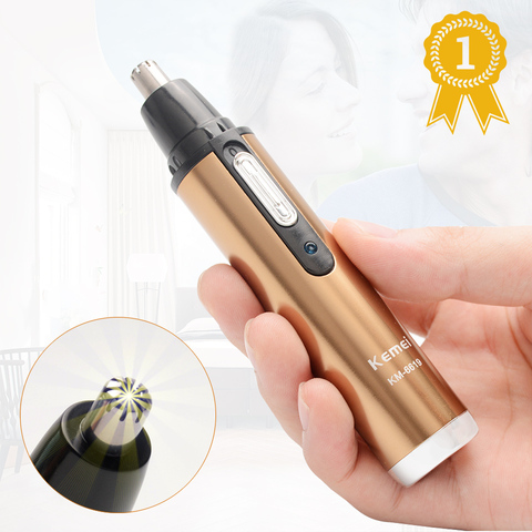 Electric Nose Hair Trimmer Rechargeable Professional Fashion Champagne Color Nose Hair Clipper Men Women Ear Hair Trimmer Brand ► Photo 1/6