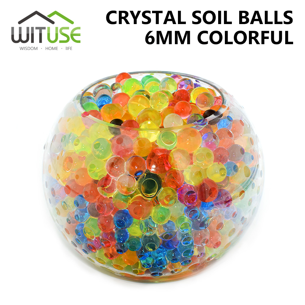 10000pcs Jelly Magic Balls Water Beads Bio Gel Ball Pearl Crystal Shape Grow 