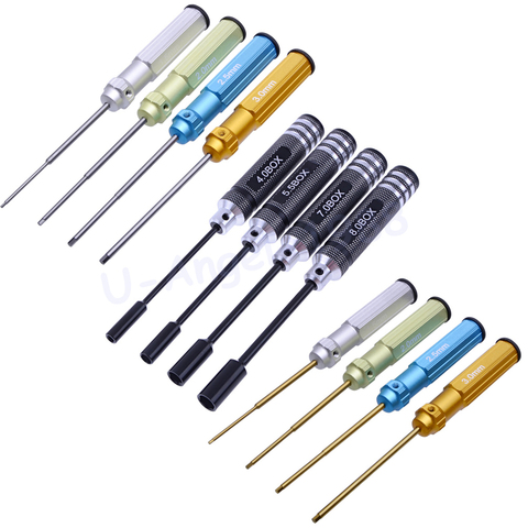 RC Tools 4 pcs hex screw driver set titanium plating hardened 1.5 2.0 2.5 3.0mm screwdriver For helicopter toys ► Photo 1/6