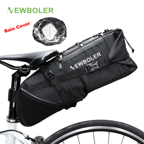 Wholesale NEWBOLER Bike Bag Bicycle Saddle Bag Pannier Cycle Cycling MTB Road Bike Seat Bag 8-10L Backpack Waterproof Rain Cover ► Photo 1/6